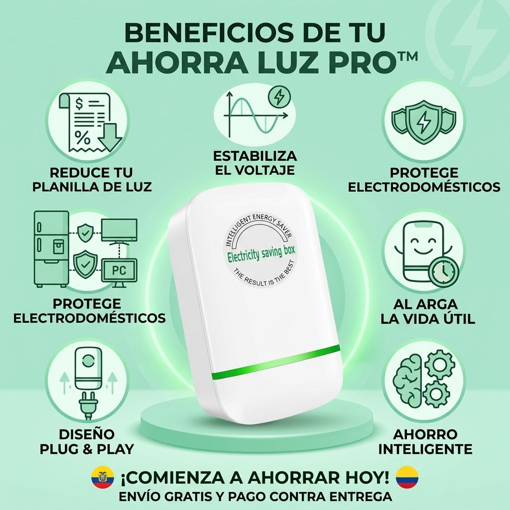 AhorraLuz Pro™ – Dispositivo Inteligente de Ahorro Eléctrico